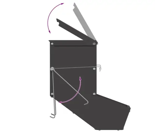 Trušu Barotājs Melna 17.5 X 26 X 28.5 Cm Auksti Velmēts Tērauds Vidaxl