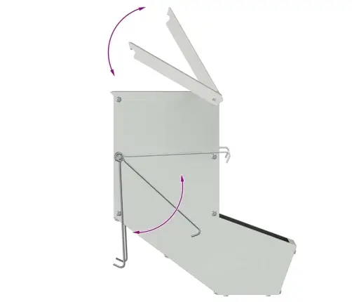 Trušu Barotājs Sudraba 12,5 X 26 X 28,5 Cm Cinkots Tērauds Vidaxl