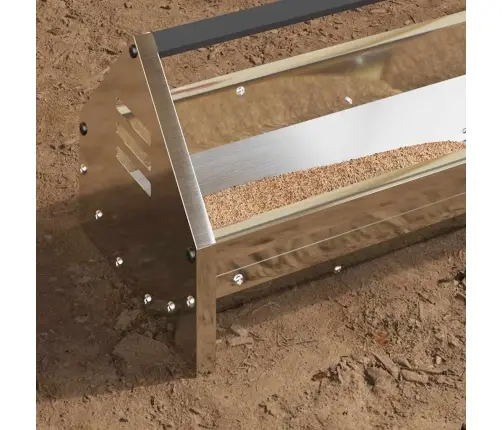 Vištų Šėrimo Iškas Sidabro 108 X 20,5 X 20 Cm Cinkuota Plienas