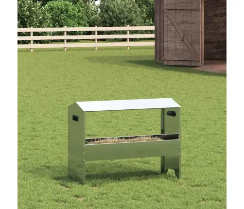 Gyvulių Pašarų Lova Sidabro 79 X 35 X 62 Cm Cinkuota Plienas