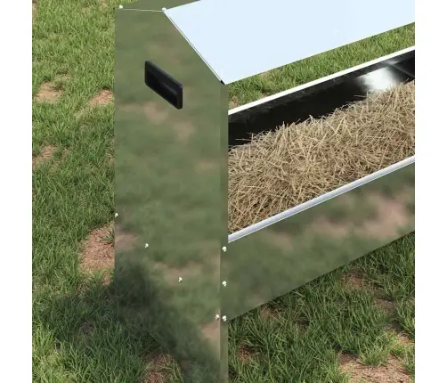 Gyvulių Pašarų Lova Sidabro 79 X 35 X 62 Cm Cinkuota Plienas