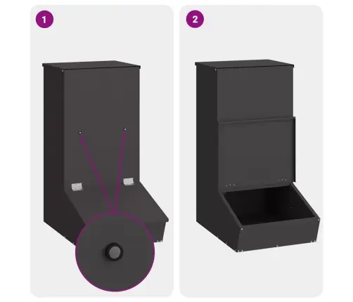 Seahatja Must 55 X 38 X 76 Cm Külmvalsitud Teras