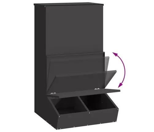 Cūku Barotava Melna 55 X 51 X 91.5 Cm Auksti Velmēts Tērauds Vidaxl