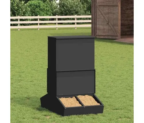 Kiaulių Šėrykla Juoda 82 X 51 X 91,5 Cm Šaltai Valcuita Plienas