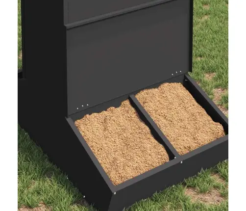 Kiaulių Šėrykla Juoda 82 X 51 X 91,5 Cm Šaltai Valcuita Plienas