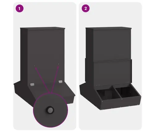 Kiaulių Šėrykla Juoda 82 X 51 X 91,5 Cm Šaltai Valcuita Plienas