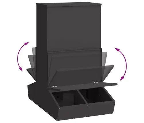 Kiaulių Šėrykla Juoda 82 X 51 X 91,5 Cm Šaltai Valcuita Plienas