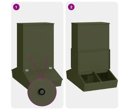 Cūku Barotava Olīvu Zaļš 55 X 51 X 91.5 Cm Vidaxl