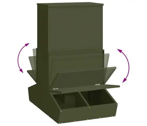 Cūku Barotava Olīvu Zaļš 55 X 51 X 91.5 Cm Vidaxl