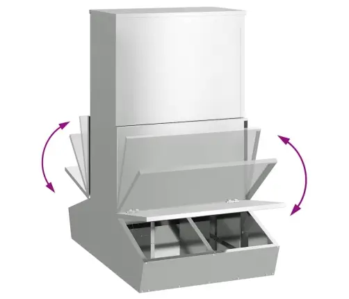 Cūku Barotava Sudraba 55 X 51 X 91.5 Cm Cinkots Tērauds Vidaxl