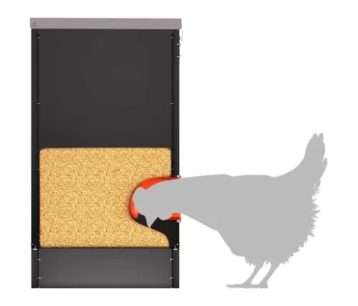 Vištų Lesykla Juoda 60,5 X 29 X 51 Cm Šaltai Valcuita Plienas