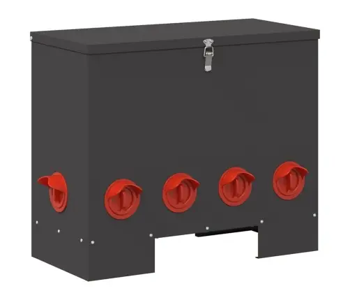 Vištų Lesykla Juoda 60,5 X 29 X 51 Cm Šaltai Valcuita Plienas