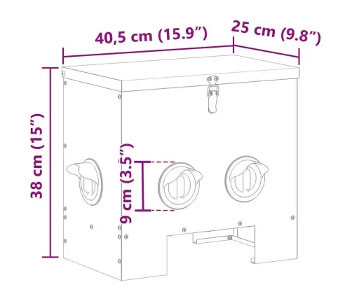 Vistas Barotava Olīvu Zaļš 60.5 X 29 X 51 Cm Vidaxl