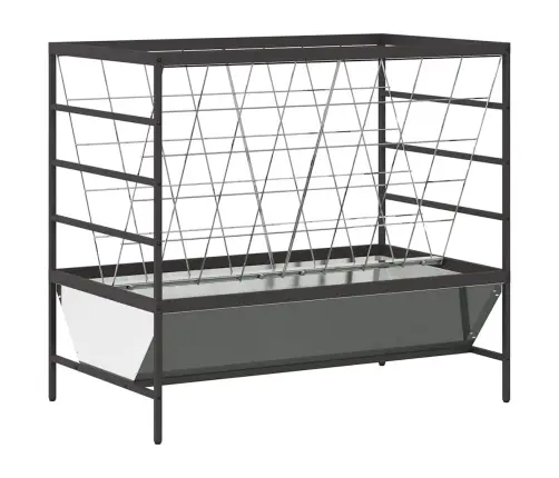 Liellopu Barotava Sudraba 100 X 60 X 90 Cm Cinkots Tērauds Vidaxl