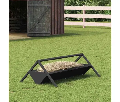 Loomade Söömingulihv Must 111 X 76 X 38 Cm Külmvalsitud Teras