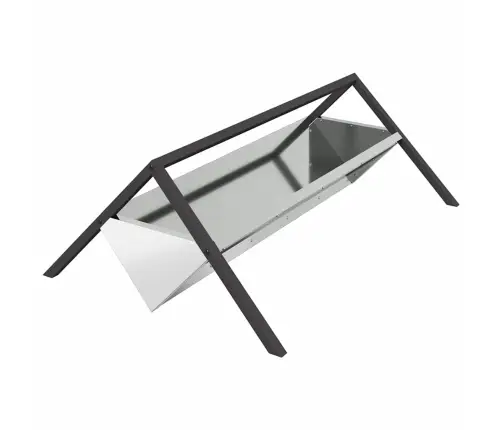 Lauksaimniecības Barošanas Caurule Sudraba 111 X 76 X 38 Cm Vidaxl