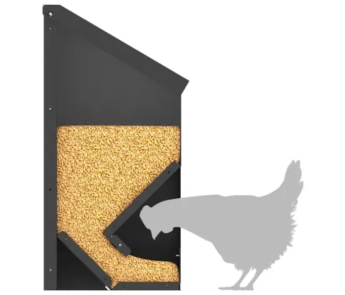 Vištų Lesykla Juoda 21 X 16 X 33 Cm Šaltai Valcuita Plienas