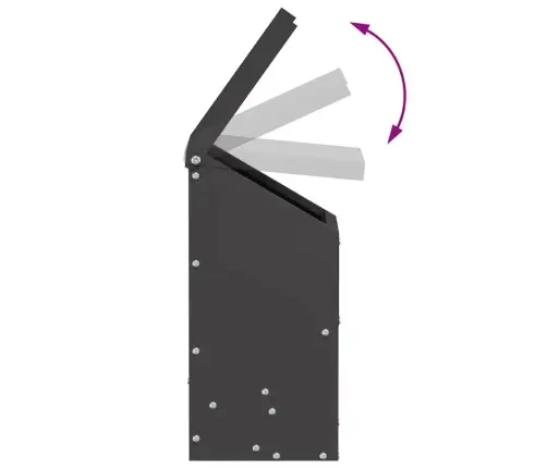 Vištų Lesykla Juoda 21 X 16 X 33 Cm Šaltai Valcuita Plienas