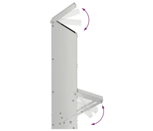 Vistas Barotava Sudraba 13 X 12 X 51 Cm Cinkots Tērauds Vidaxl