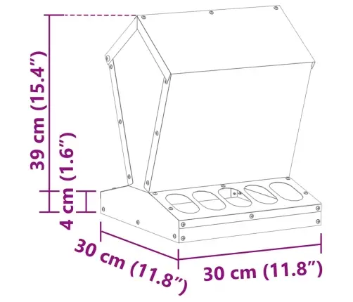 Vistas Barotava Melna 30 X 30 X 39 Cm Auksti Velmēts Tērauds Vidaxl