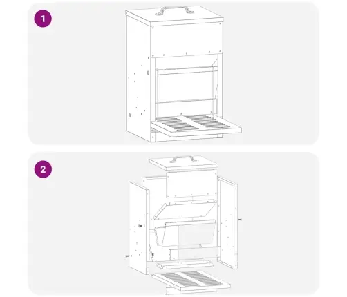 Vištų Treadle Šėrykla Alyvuogių Žalia 25 X 42 X 40 Cm