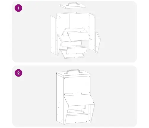 Kanali Feeder Must 20 X 25 X 35 Cm Külmvalsitud Teras