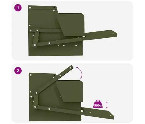 Vištų Treadle Šėrykla Alyvuogių Žalia 50 X 40 X 29 Cm