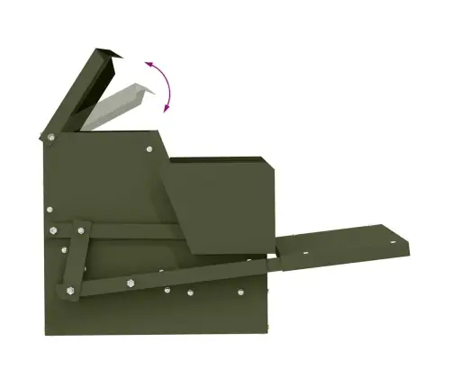 Vištų Treadle Šėrykla Alyvuogių Žalia 50 X 40 X 29 Cm