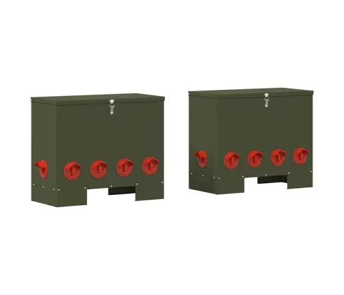 Vistas Barotava 2 Pcs Olīvu Zaļš 60.5 X 29 X 51 Cm Vidaxl