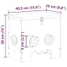 Vistas Barotava 2 Pcs Melna 60.5 X 29 X 51 Cm Vidaxl
