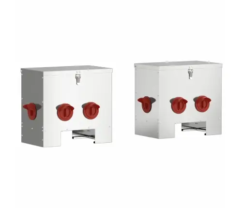 Vistas Barotava 2 Pcs Sudraba 60.5 X 29 X 51 Cm Cinkots Tērauds Vidaxl