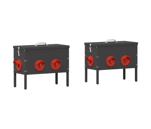 Vistas Barotava 2 Pcs Melna 41,5 X 20,5 X 33 Cm Vidaxl