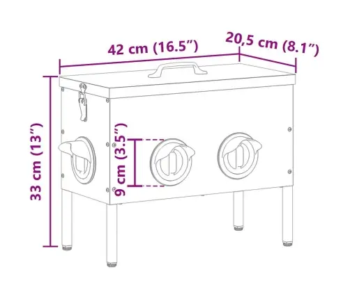 Vistas Barotava 2 Pcs Melna 41,5 X 20,5 X 33 Cm Vidaxl