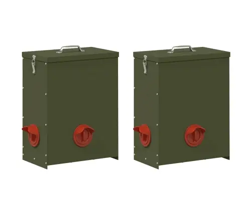 Vistas Barotava 2 Pcs Olīvu Zaļš 32,5 X 20,5 X 43 Cm Vidaxl