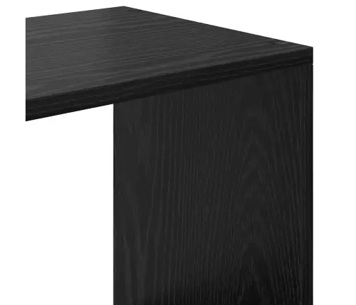 Grāmatplaukts Melns Ozols 137.5 X 29 X 137.5 Cm Vidaxl