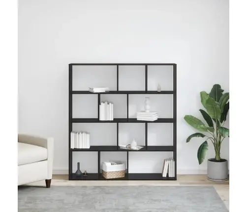 Raamaturiiul Must Tamm 132 X 29 X 141,5 Cm Tehispuit