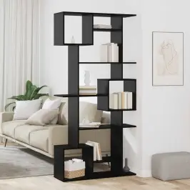 Grāmatplaukts Melns Ozols 92 X 29 X 188 Cm Inženierijas Koks Vidaxl