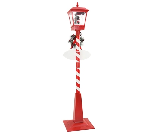 Ziemassvētku Ielu Lampa Ar Lukturi Sarkana 40.5X40.5X180Cm Vidaxl