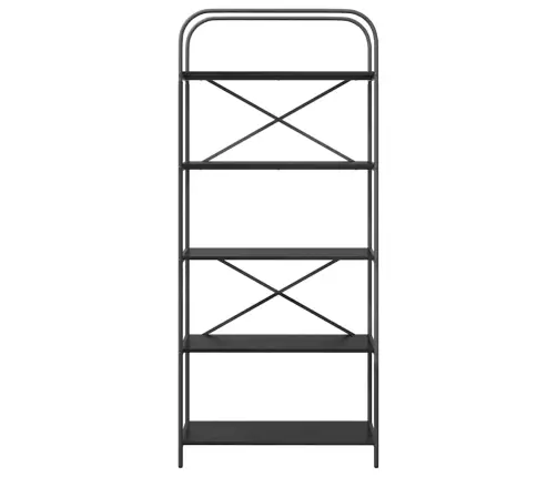 Raamatukapp Must Tamm 80 X 30 X 183 Cm Tehispuit