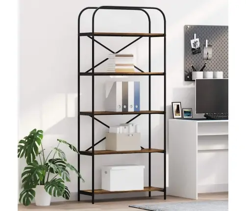 Grāmatu Plaukts Dūmakaina Ozolkoka 80 X 30 X 183 Cm Vidaxl