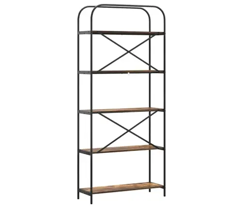 Grāmatu Plaukts Dūmakaina Ozolkoka 80 X 30 X 183 Cm Vidaxl