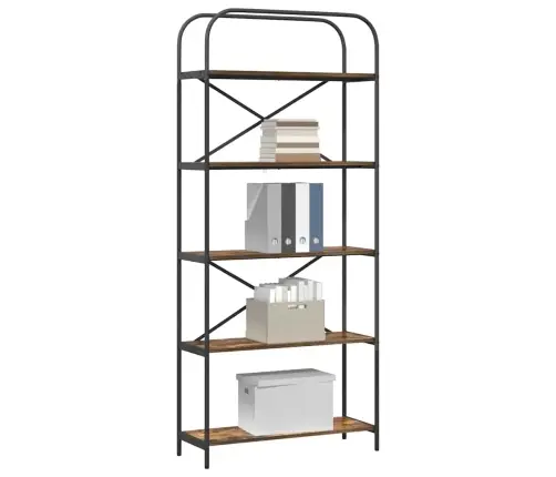 Grāmatu Plaukts Dūmakaina Ozolkoka 80 X 30 X 183 Cm Vidaxl