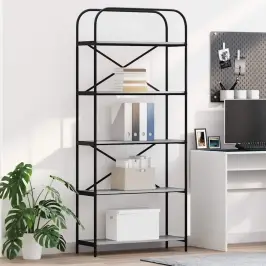 Grāmatu Plaukts Pelēka Sonomas Ozola 80 X 30 X 183 Cm Vidaxl