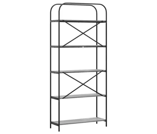 Grāmatu Plaukts Pelēka Sonomas Ozola 80 X 30 X 183 Cm Vidaxl