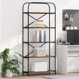 Grāmatu Plaukts Vecs Koks 80 X 30 X 183 Cm Inženierijas Koks Vidaxl