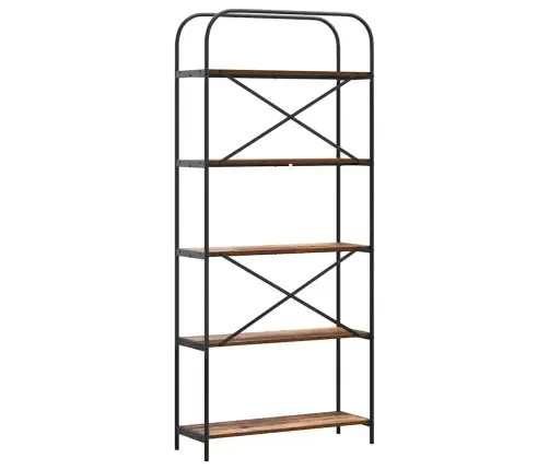 Grāmatu Plaukts Vecs Koks 80 X 30 X 183 Cm Inženierijas Koks Vidaxl