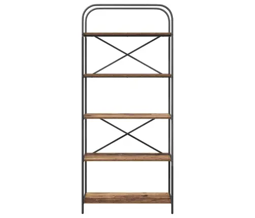 Grāmatu Plaukts Vecs Koks 80 X 30 X 183 Cm Inženierijas Koks Vidaxl