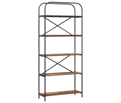 Grāmatu Plaukts Vecs Koks 80 X 30 X 183 Cm Inženierijas Koks Vidaxl