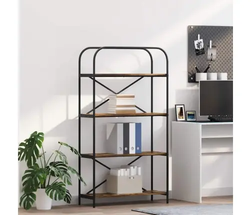 Grāmatu Plaukts Dūmakaina Ozolkoka 80 X 30 X 146 Cm Vidaxl