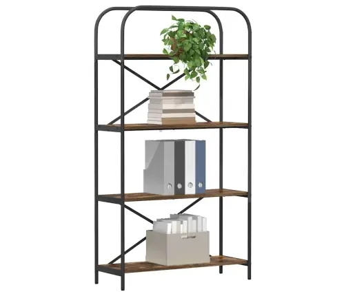 Grāmatu Plaukts Dūmakaina Ozolkoka 80 X 30 X 146 Cm Vidaxl